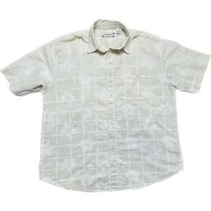 Summa Men's Size Large Button Up Hawaiian Shirt Ramie And Cotton EUC